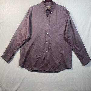 Duluth Trading Company Wrinklefighter Relaxed Fit Long Sleeve Shirt Size Large